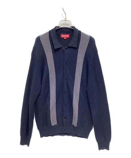 SUPREME（シュプリーム）SUPREME (シュプリーム) Polo Cardigan Sweater ネイビー サイズ:Mの古着・服飾アイテム