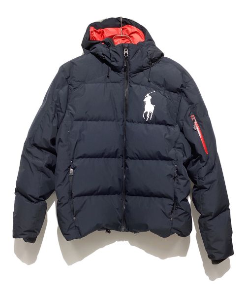 POLO RALPH LAUREN（ポロ・ラルフローレン）POLO RALPH LAUREN (ポロ・ラルフローレン) ダウンジャケット ブラック×レッド サイズ:XLの古着・服飾アイテム