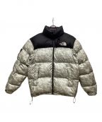 THE NORTH FACE×SUPREMEザ ノース フェイス×シュプリーム）の古着「PaperPrint Nuptse Jacket」｜ブラック×グレー