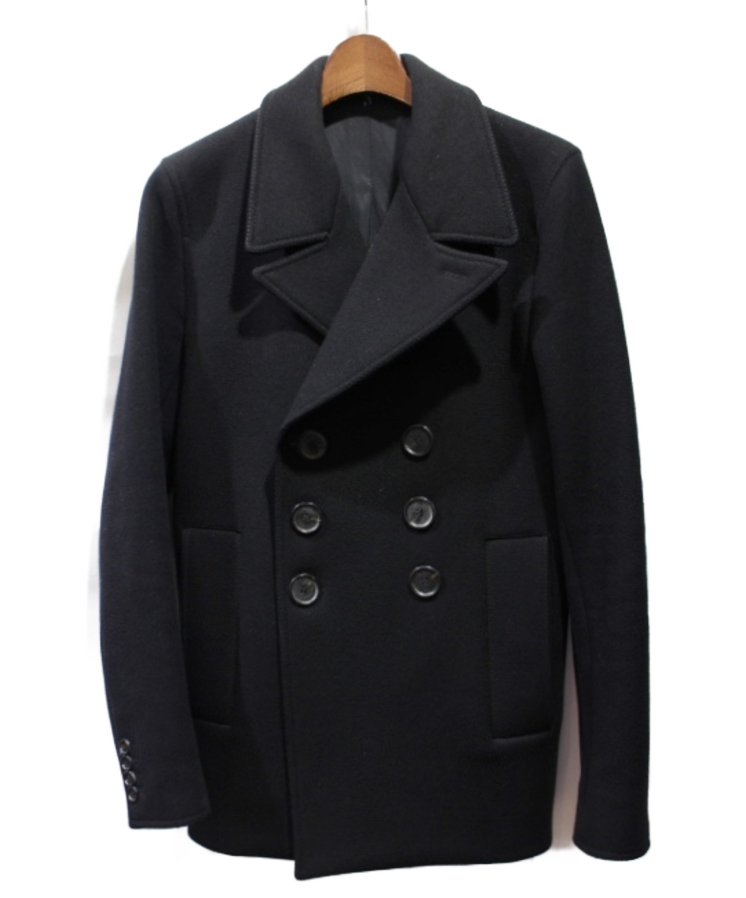 【中古・古着通販】Dior Homme (ディオールオム) ウールPコート ブラック サイズ:44 冬物｜ブランド・古着通販 トレファク公式