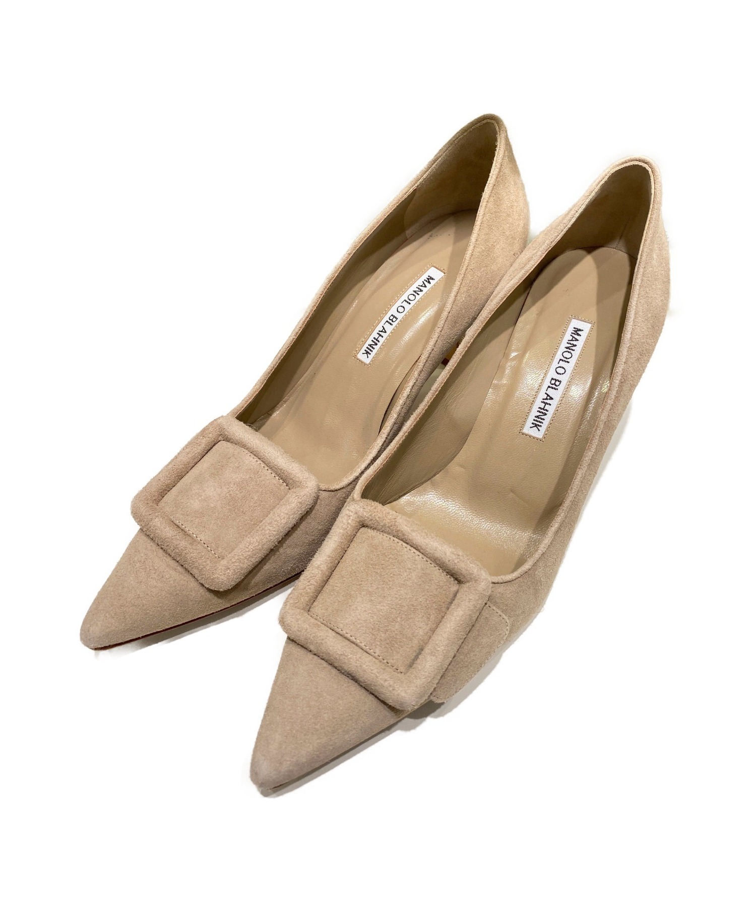 中古 古着通販 Manolo Blahnik マノロブラニク スウェードパンプス ベージュ サイズ 38 ブランド 古着通販 トレファク公式 Trefac Fashion