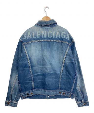 BALENCIAGA デニム レオパードボア ジャケット 34サイズ-