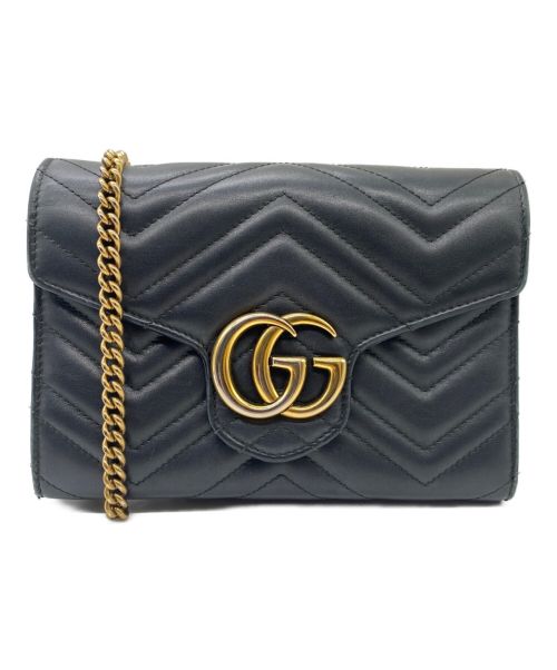 中古・古着通販】GUCCI (グッチ) GGマーモント チェーンウォレット