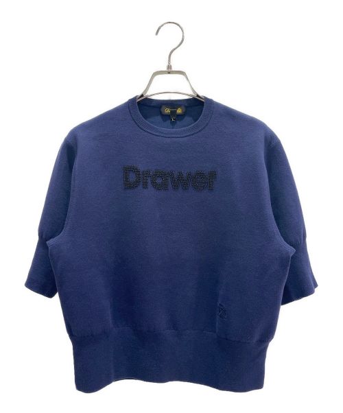DRAWER（ドゥロワー）DRAWER (ドゥロワー) ロゴニット ネイビー サイズ:1の古着・服飾アイテム