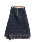 DRAWER (ドゥロワー) エンブロイダリーバックジップスカート ブラック サイズ:36：14800円