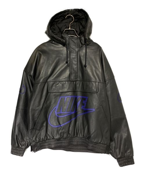 SUPREME（シュプリーム）SUPREME (シュプリーム) NIKE (ナイキ) Leather Anorak ブラック サイズ:Mの古着・服飾アイテム