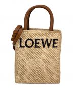 LOEWEロエベ）の古着「ラフィアロゴショルダーバッグ」｜ベージュ×ブラウン