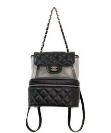 CHANEL（シャネル）の古着「クリアバックパック」｜ブラック