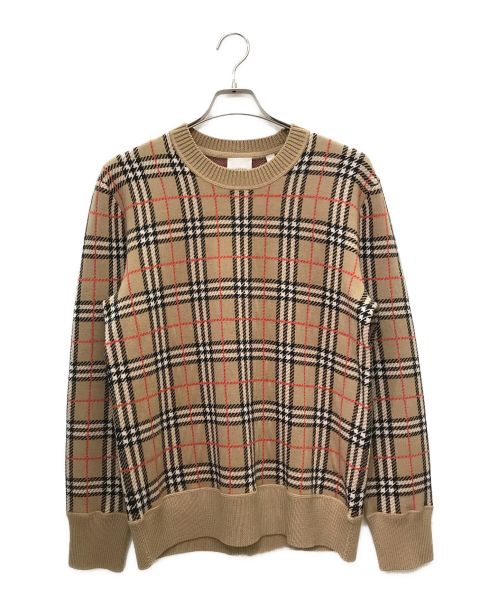 BURBERRY（バーバリー）BURBERRY (バーバリー) ノバチェックニット ベージュ サイズ:Sの古着・服飾アイテム