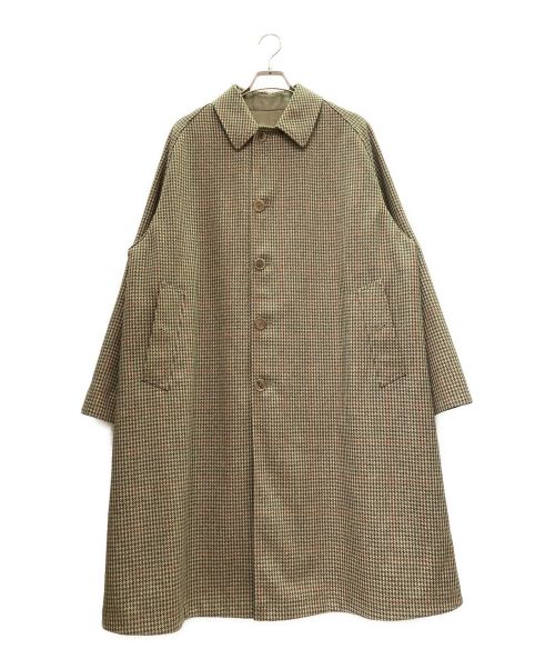 ANATOMICA（アナトミカ）ANATOMICA (アナトミカ) リバーシブル チェック シングルラグランコート グリーン サイズ:48の古着・服飾アイテム