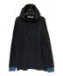 GIVENCHY（ジバンシィ）の古着「Vertical Embroidered Logo Hoody」｜ブラック×ブルー