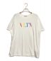 VALENTINO（ヴァレンティノ）の古着「マルチカラーロゴデザインTシャツ」｜ホワイト×トレインボー