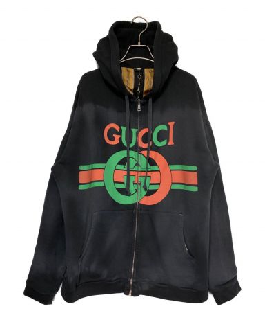 [中古]GUCCI(グッチ)のメンズ トップス GGプリントジップパーカー