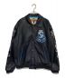 AVIREX（アヴィレックス）の古着「AVIREX LION 2TONE VARSITY JACKET」｜グレー×ブルー