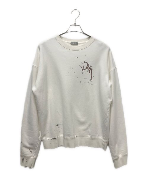 Dior（ディオール）Dior (ディオール) Travis Scott (トラヴィス スコット) Oversized Cactus Jack Dior Sweatshirt ホワイト×ブラウン サイズ:Mの古着・服飾アイテム