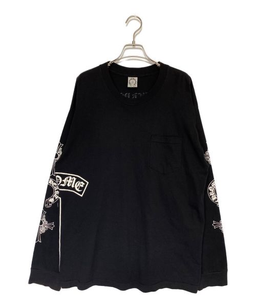 CHROME HEARTS（クロムハーツ）CHROME HEARTS (クロムハーツ) ロングスリーブTシャツ ブラック サイズ:SIZE XLの古着・服飾アイテム