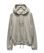 Christian Dior×ERLクリスチャン ディオール×イーアールエル）の古着「ERL LOGO GLITTER EMBROIDERED HOODIE」｜グレー