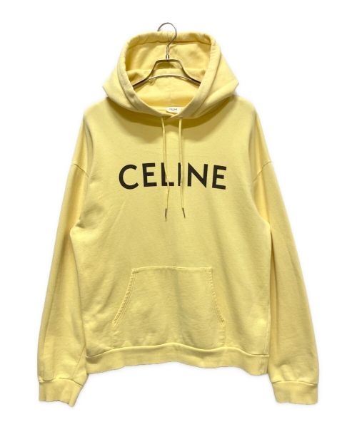 CELINE（セリーヌ）CELINE (セリーヌ) ロゴプルオーバーパーカー イエロー サイズ:XLの古着・服飾アイテム