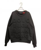 DOLCE & GABBANAドルチェ＆ガッバーナ）の古着「LOGO DETAILED CREWNECK SWEATSHIRT」｜ブラック