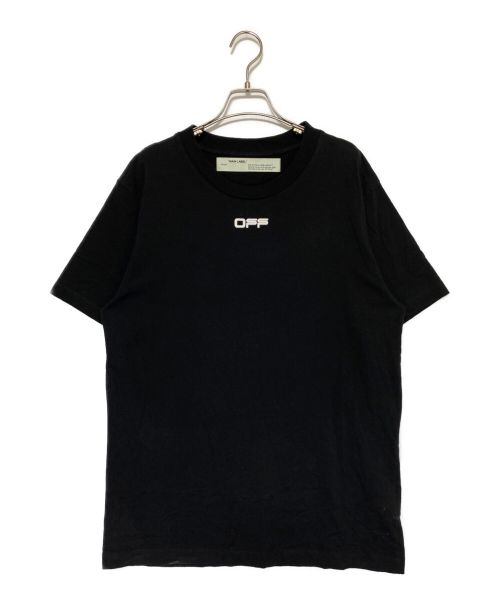 OFFWHITE（オフホワイト）OFFWHITE (オフホワイト) AIRPORT TAPE S/S SLIM TEE ブラック サイズ:Lの古着・服飾アイテム