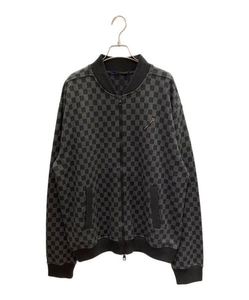 LOUIS VUITTON（ルイ ヴィトン）LOUIS VUITTON (ルイ ヴィトン) ダミエグラフィットジップニット グレー サイズ:XLの古着・服飾アイテム