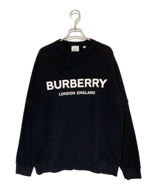 BURBERRY（バーバリー）BURBERRY (バーバリー) LANSLOW Logo Crew Sweat  ブラック サイズ:SIZE Sの古着・服飾アイテム