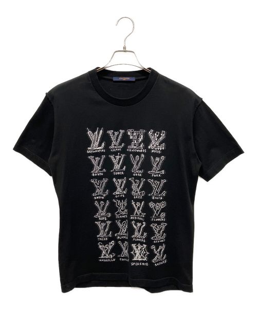 LOUIS VUITTON（ルイ ヴィトン）LOUIS VUITTON (ルイ ヴィトン) カートゥーンLVロゴTシャツ ブラック サイズ:Mの古着・服飾アイテム