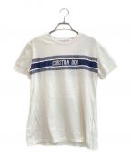 Christian Diorクリスチャン ディオール）の古着「シグネチャーロゴ ライン Tシャツ」｜ホワイト×ネイビー