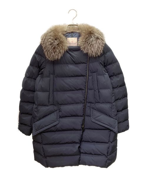 MONCLER（モンクレール）MONCLER (モンクレール) METRODORA/ファー付ダウンコート ネイビー サイズ:1の古着・服飾アイテム