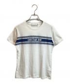 Christian Diorクリスチャン ディオール）の古着「フロントロゴTシャツ」｜ホワイト×ネイビー