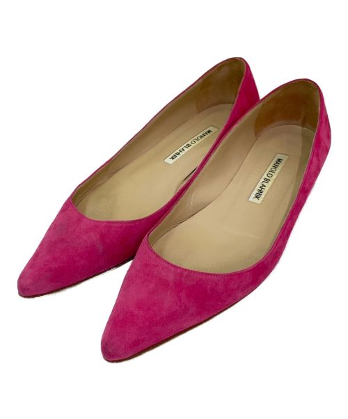 Manolo Blahnik（マノロブラニク）Manolo Blahnik (マノロブラニク) BB FLAT ピンク サイズ:36 1/2の古着・服飾アイテム