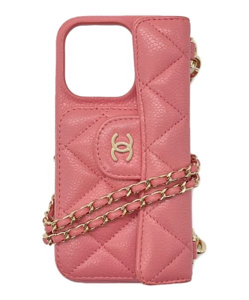 CHANEL（シャネル）CHANEL (シャネル) iPhone14 Proケース ピンクの古着・服飾アイテム