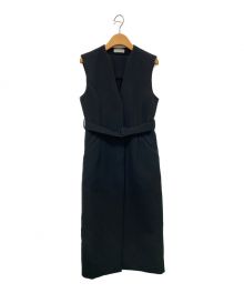 THE PERMANENT EYE（ザ パーマネント アイ）の古着「V neck gilet one-piece」｜ブラック