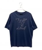 LOUIS VUITTONルイ ヴィトン）の古着「LVステッチ エンブロイダリーTシャツ」｜ネイビー