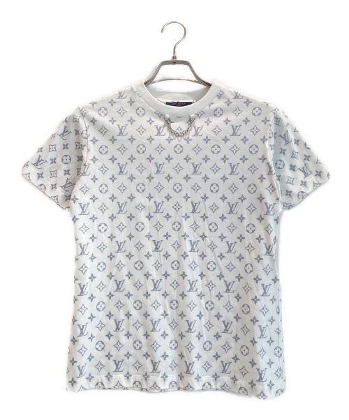 LOUIS VUITTON（ルイ ヴィトン）LOUIS VUITTON (ルイ ヴィトン) モノグラムTシャツ ホワイト×ブルー サイズ:Sの古着・服飾アイテム