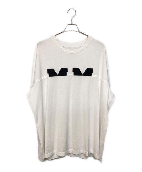 Maison Margiela（メゾンマルジェラ）Maison Margiela (メゾンマルジェラ) パイルプリントTシャツ ホワイト×ブラック サイズ:48の古着・服飾アイテム