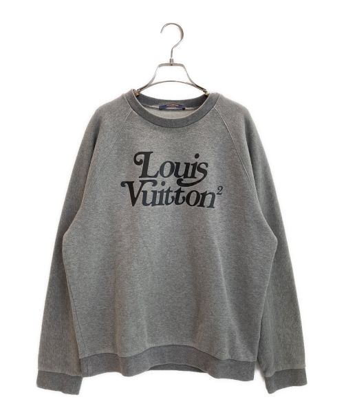 LOUIS VUITTON（ルイ ヴィトン）LOUIS VUITTON (ルイ ヴィトン) スクエアード LVクルーネック スウェット グレー サイズ:Lの古着・服飾アイテム