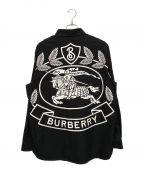 BURBERRYバーバリー）の古着「バックプリントボタンダウンシャツ」｜ブラック