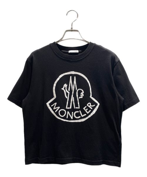 MONCLER（モンクレール）MONCLER (モンクレール) ロゴプリントTシャツ ブラック サイズ:XSの古着・服飾アイテム