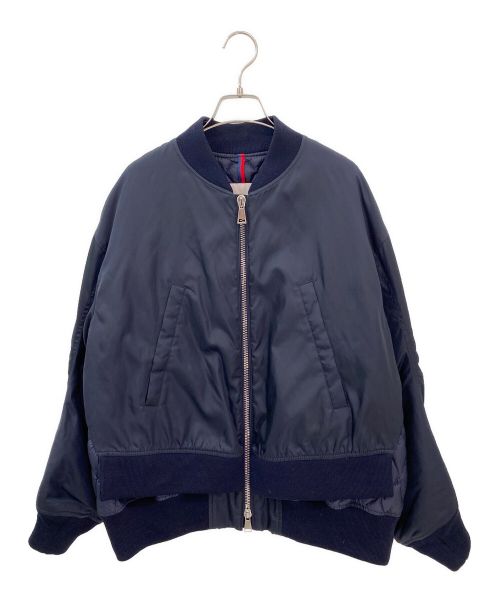 MONCLER（モンクレール）MONCLER (モンクレール) Aralia Layered Bomber Jacket ネイビー サイズ:1の古着・服飾アイテム