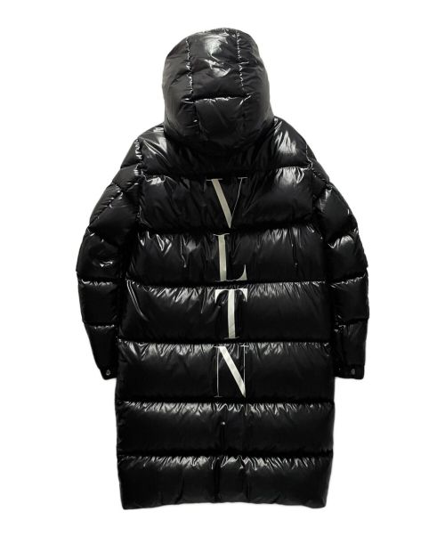 MONCLER（モンクレール）MONCLER (モンクレール) VALENTINO (ヴァレンティノ) VLTNダウンコート ブラック×レッド サイズ:38の古着・服飾アイテム