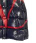 中古・古着 MONCLER (モンクレール) VALENTINO (ヴァレンティノ) ダウンジャケット ネイビー×レッド サイズ:52：148000円