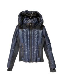 PRADA（プラダ）の古着「Triangle Plate Down Jacket（トライアングルトライアングルプレートダウンジャケット）」｜ネイビー