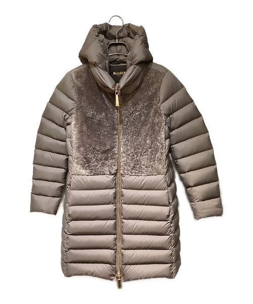 MOORER（ムーレー）MOORER (ムーレー) Mouton Switching Down Coat（ムートンスイッチングダウンコート） グレー サイズ:40の古着・服飾アイテム