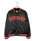 SUPREME（シュプリーム）の古着「Satin Varsity Jacket」｜ブラック×レッド