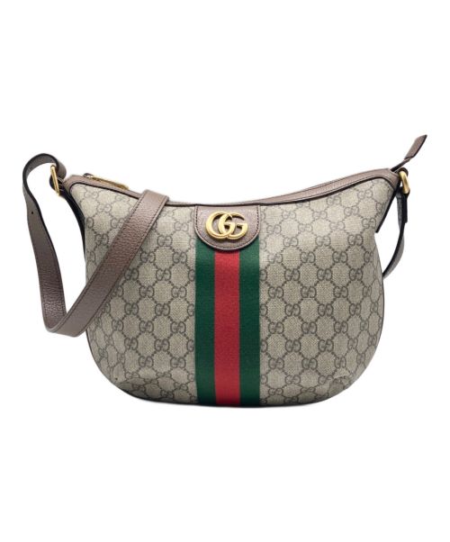 GUCCI（グッチ）GUCCI (グッチ) GGスモール クロスボディバッグ ブラウンの古着・服飾アイテム