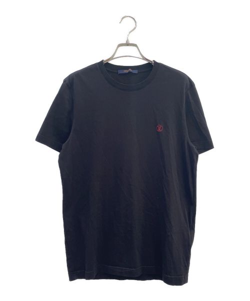 LOUIS VUITTON（ルイ ヴィトン）LOUIS VUITTON (ルイ ヴィトン) サークルロゴTシャツ ブラック×レッド サイズ:Ｓの古着・服飾アイテム