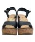 CHANEL (シャネル) Coco Mark Wedge Sole Sandal ブラック サイズ:37：75000円