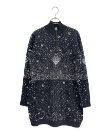 CHANEL（シャネル）の古着「Half Zip Coco Mark Knit Dress」｜ブラック