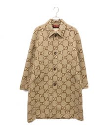 GUCCI（グッチ）の古着「Jumbo GG Canvas Wool Car Coat」｜ベージュ